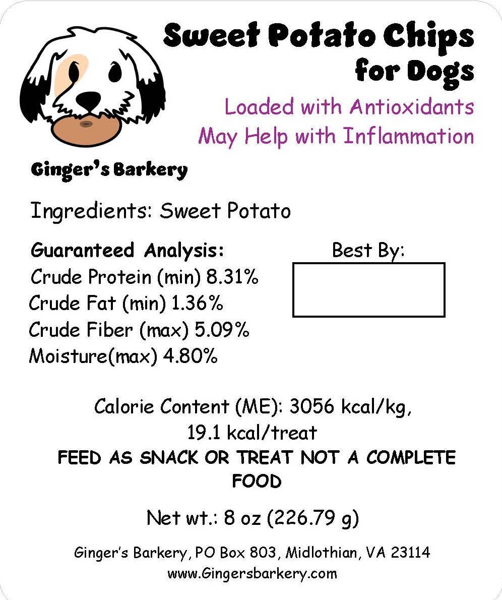 Ginger's Barkery – snacks e guloseimas - Cão por atacado – Batata-doce5