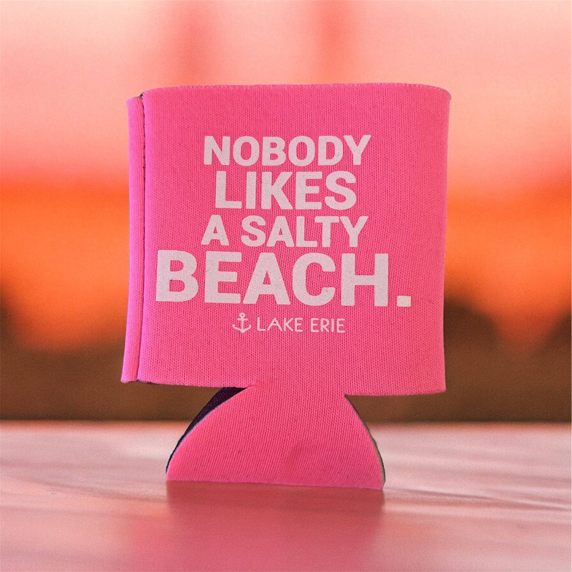 Mistakes on The Lake - Wholesale Drink Huggers & Koozies - Nobody likes a salty beach Beverage Can Holder0