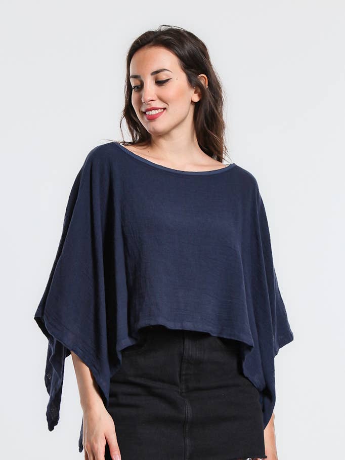 TINA Stephens Italy/Tees By Tina - Wholesale Poncho – Women's - Leah Woven Poncho (BQ168)24