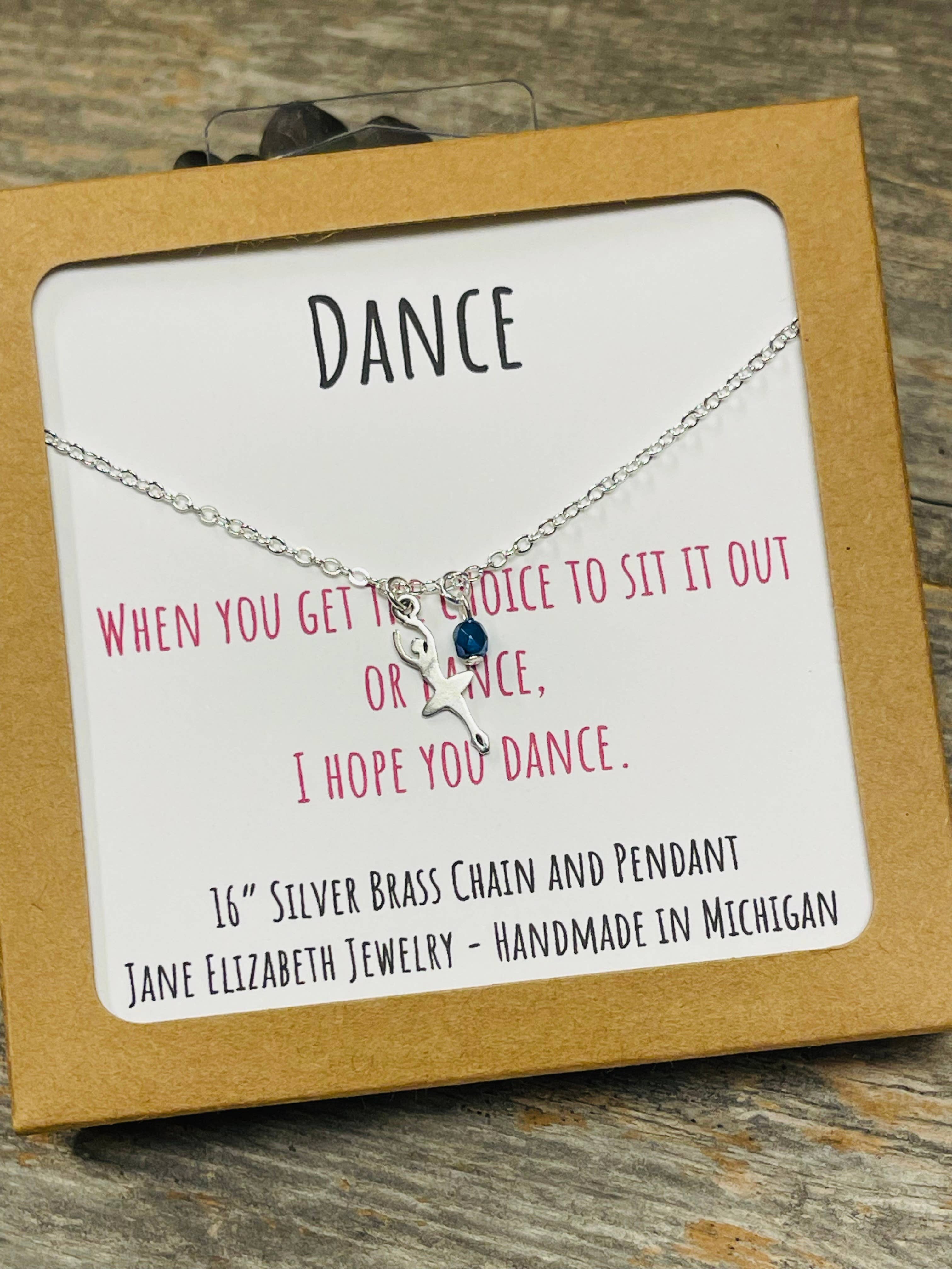 Jane Elizabeth Jewelry – wholesale Pendant/charm necklace – Dance Recital Gift, Girls Ballerina Necklace, Ballet Charm1
