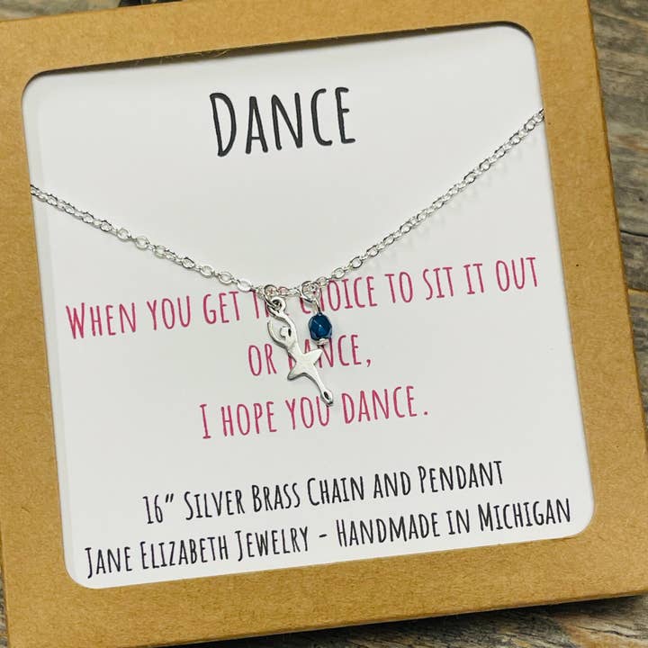 Jane Elizabeth Jewelry – wholesale Pendant/charm necklace – Dance Recital Gift, Girls Ballerina Necklace, Ballet Charm1