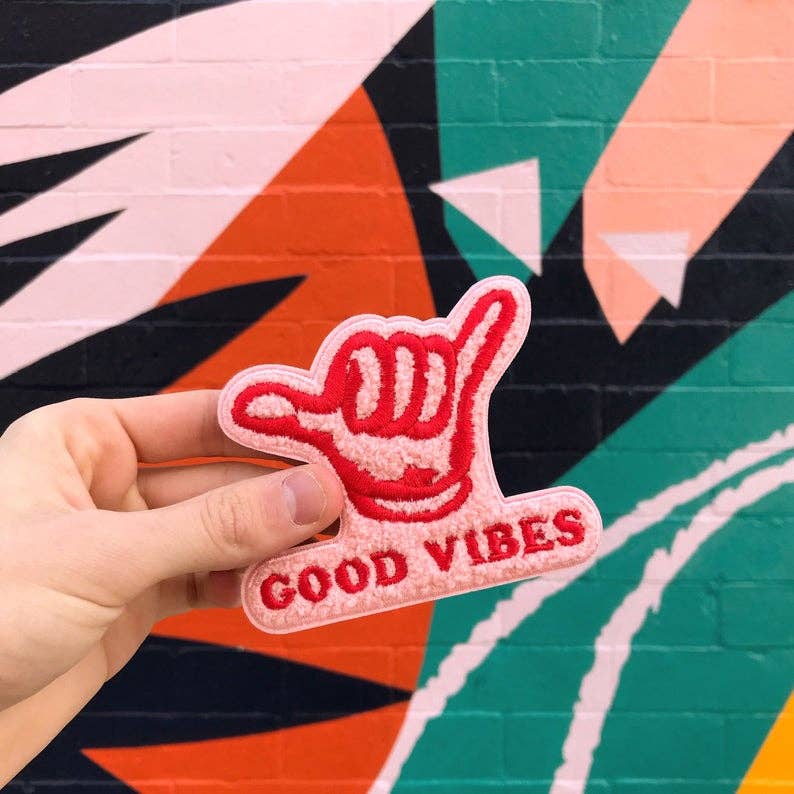 Unexpected Flair - Wholesale Patch - Good Vibes Iron On Chenille Patch2