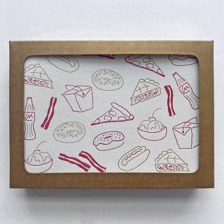 Junk Food Note Card Boxed Set for wholesale by Albertine Press