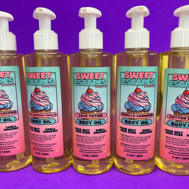 Body Oil - Choose Scent for wholesale by Sweet Escapes Soapery