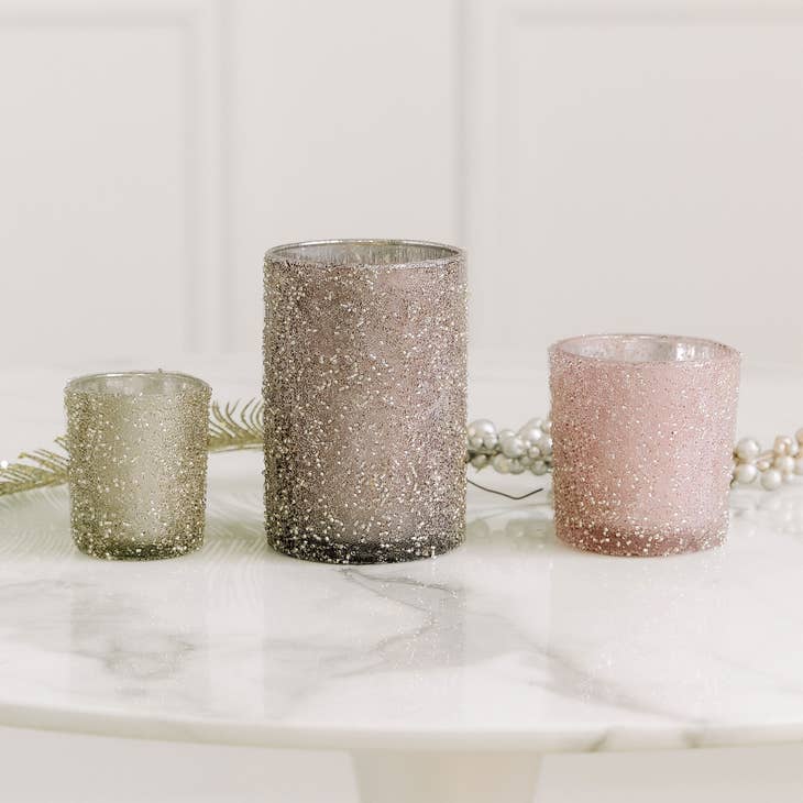 Weddingstar Inc. - Wholesale Candle Holder - Sugar Frosted Tealight Candle Holders - Set of 61