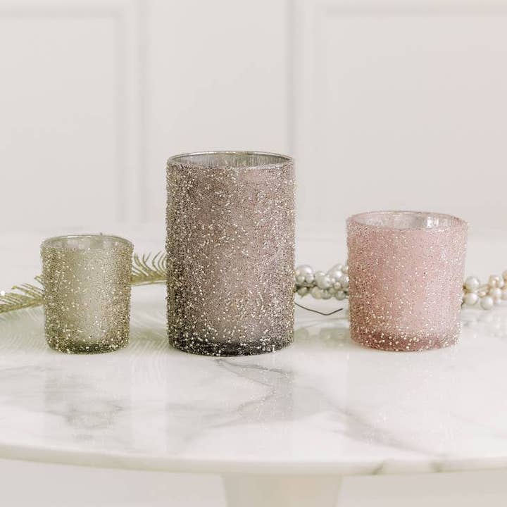 Weddingstar Inc. - Wholesale Candle Holder - Sugar Frosted Tealight Candle Holders - Set of 61