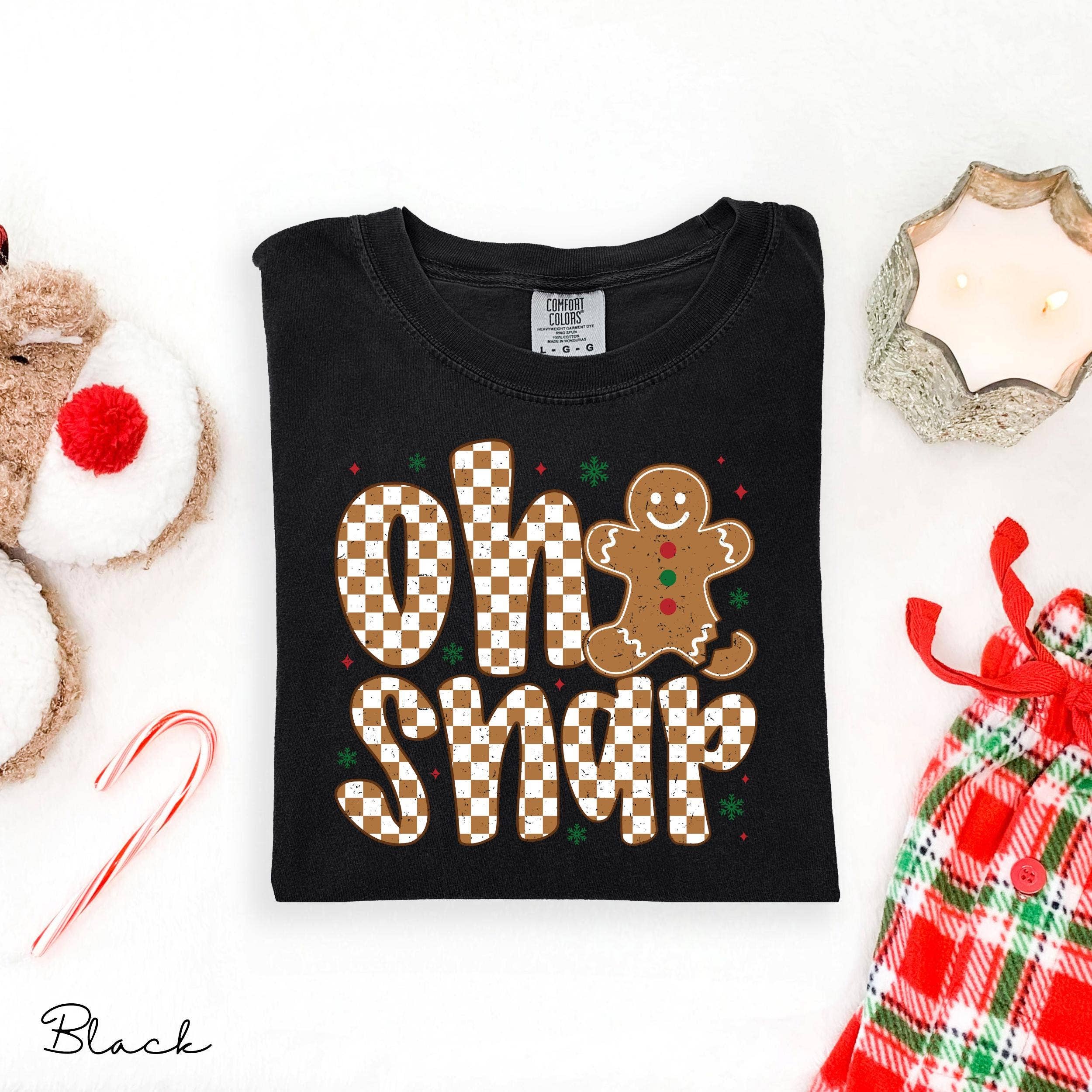 Glaime - Wholesale T-Shirt (Graphic) - Women's - Comfort Colors Oh Snap Shirt, Gingerbread Sweatshirt3