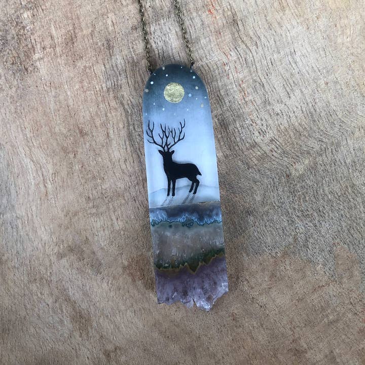Spirit Deer Necklace for wholesale by Fernworks