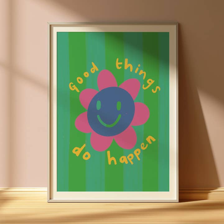 Good things do happen A4 print for wholesale by Memelou