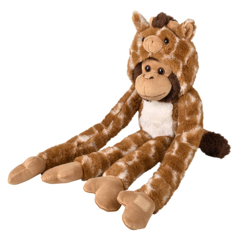 La Luna Bella - Toys - Wholesale Classic Toy - Kids - 27.5" Dressed Giraffe Hanging Monkey - LLB Toys4