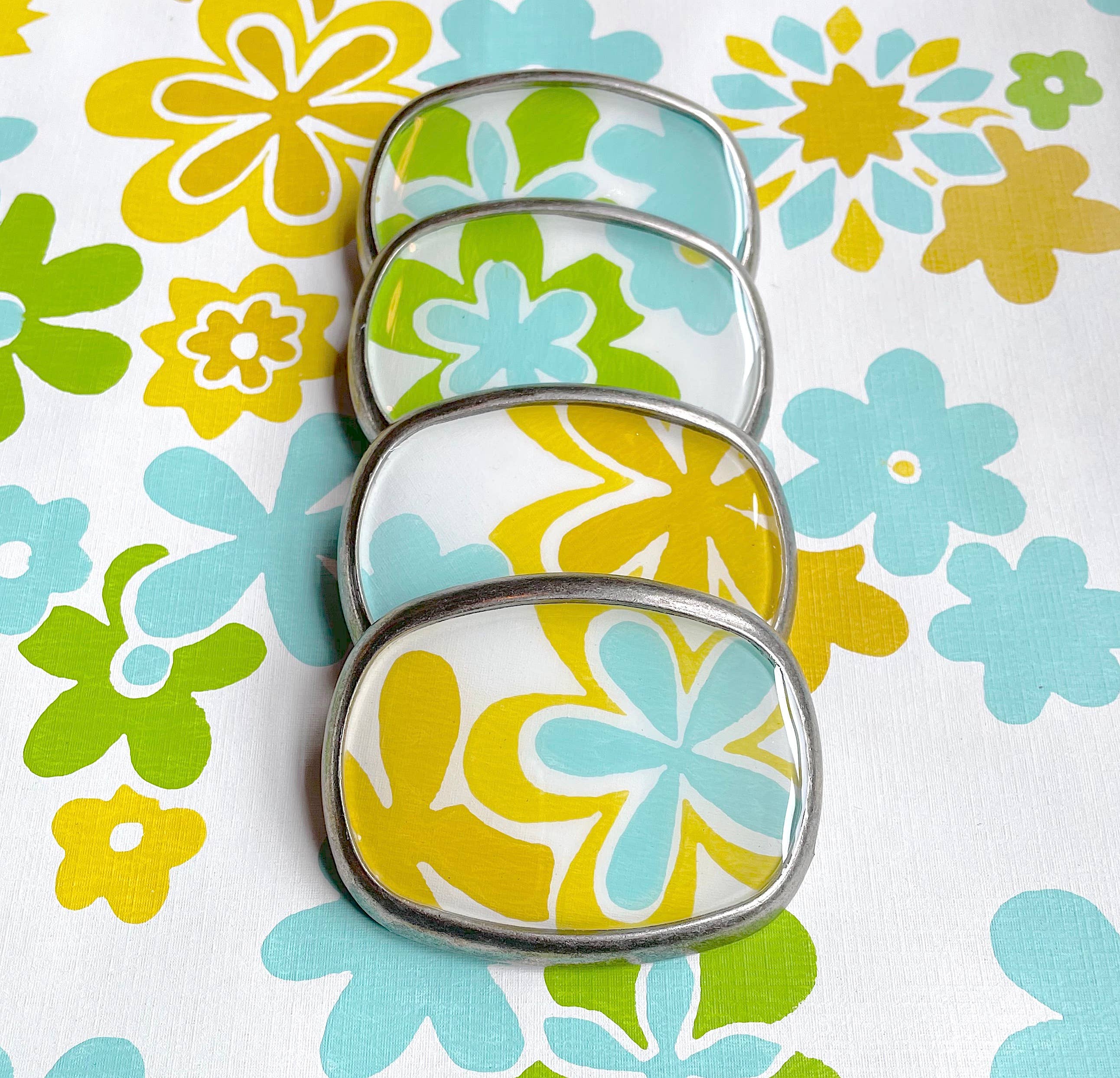 joeyfivecents - Vente Boucle de ceinture – femme - Boucle de ceinture, mod - inspirée des années 70, fleurs rétro funky5