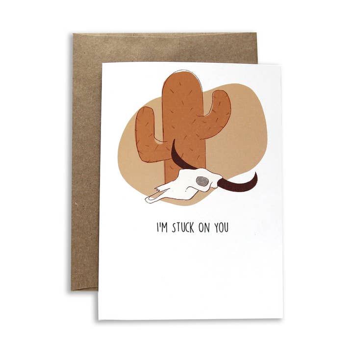 I'm Stuck On You - Tarjeta de felicitación para venta al por mayor de Naked Eye Studio