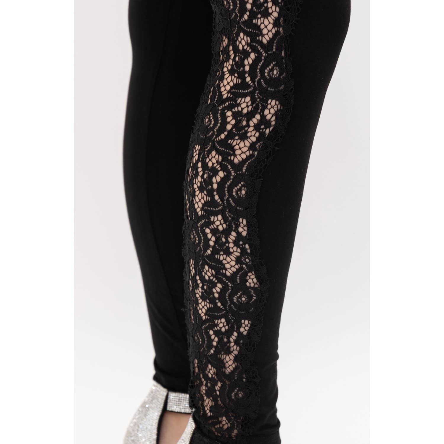 VOCAL - Wholesale Fashion Leggings - Women's - LEGGINGS AND LACE CONTRAST1