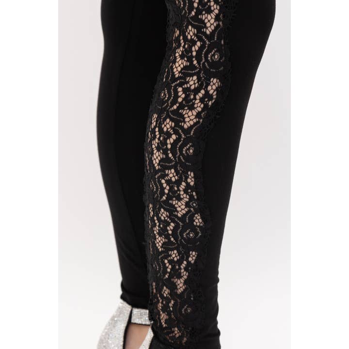 VOCAL - Wholesale Fashion Leggings - Women's - LEGGINGS AND LACE CONTRAST1