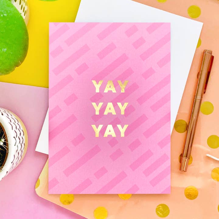 Carte de voeux Yay Foil 1 pour la vente par CoconuTacha