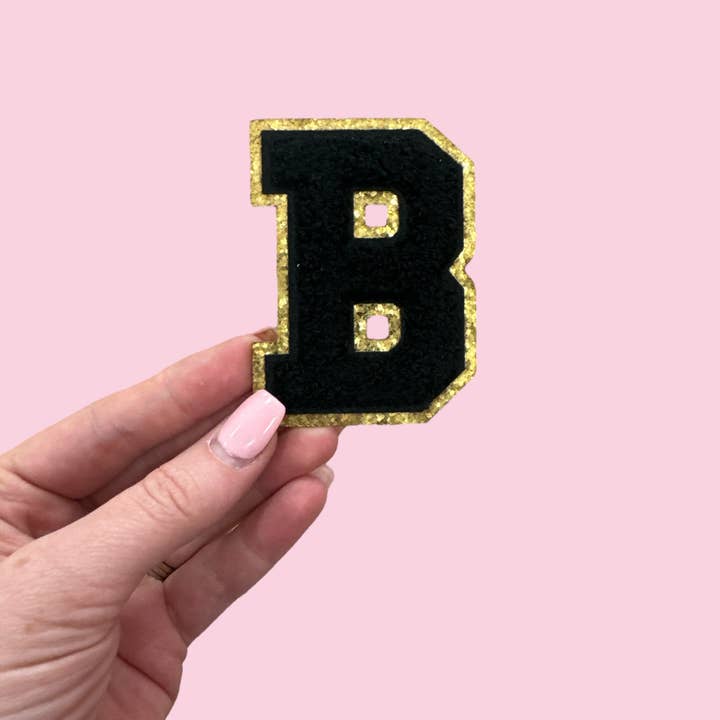 Camel Threads – wholesale Patch – 3" Sticky Back Black "A-Z 26 Letters per Pack" $30