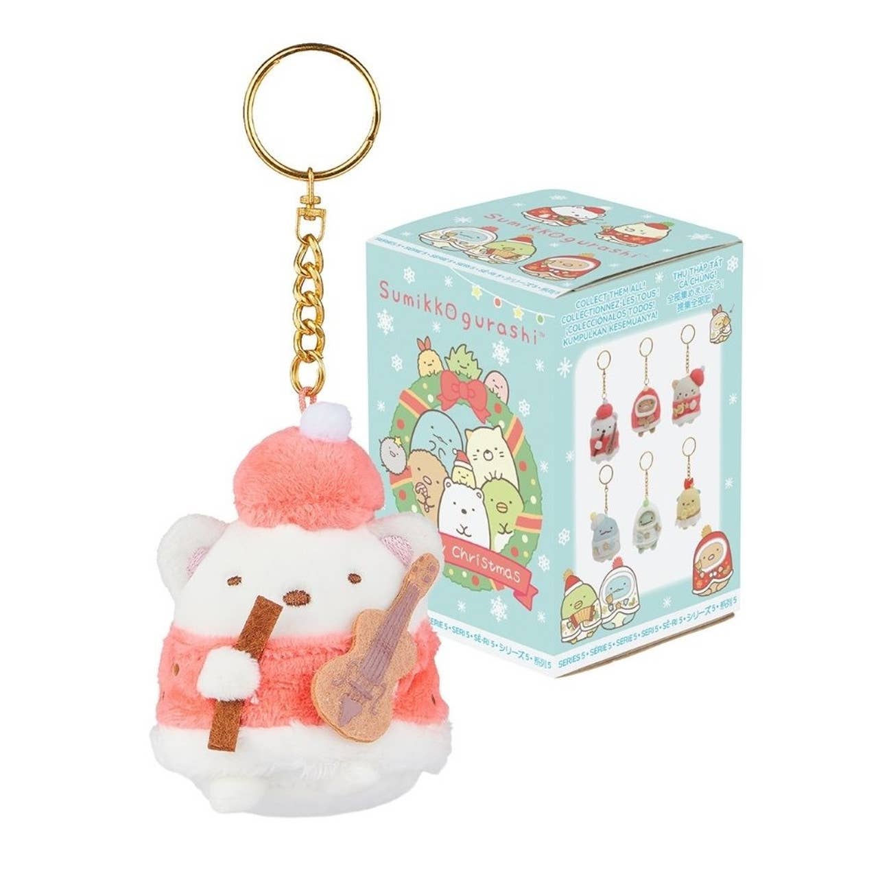 Aliquantum International Inc. - Vente Porte-clés – femme - Porte-clés peluche musicale Sumikkogurashi en boîte surprise spéciale Noël1