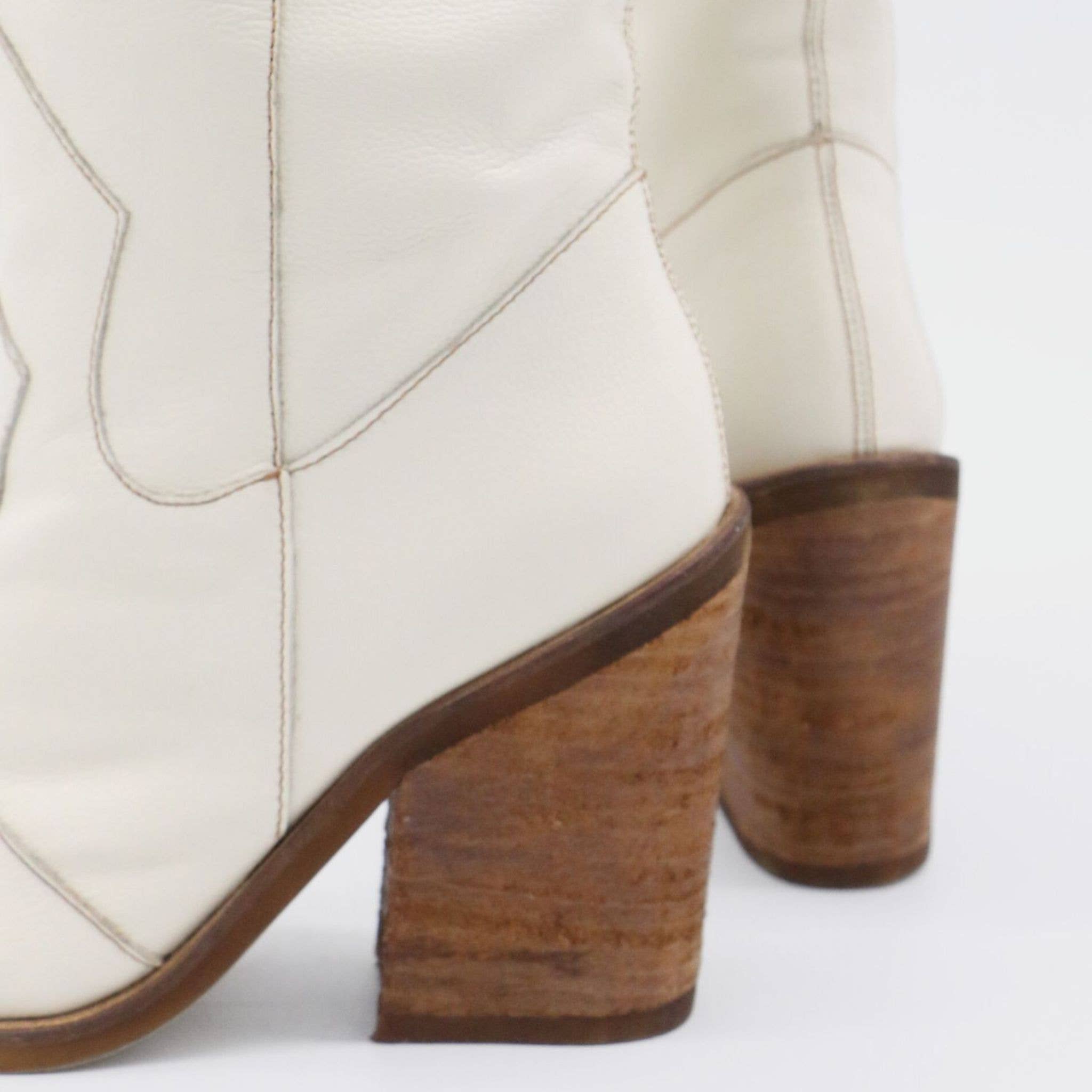 Macao western cowboy boots ivory leather women's shoes for wholesale on Faire6