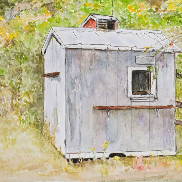 "The Clubhouse" note card for wholesale by BrockLine Art