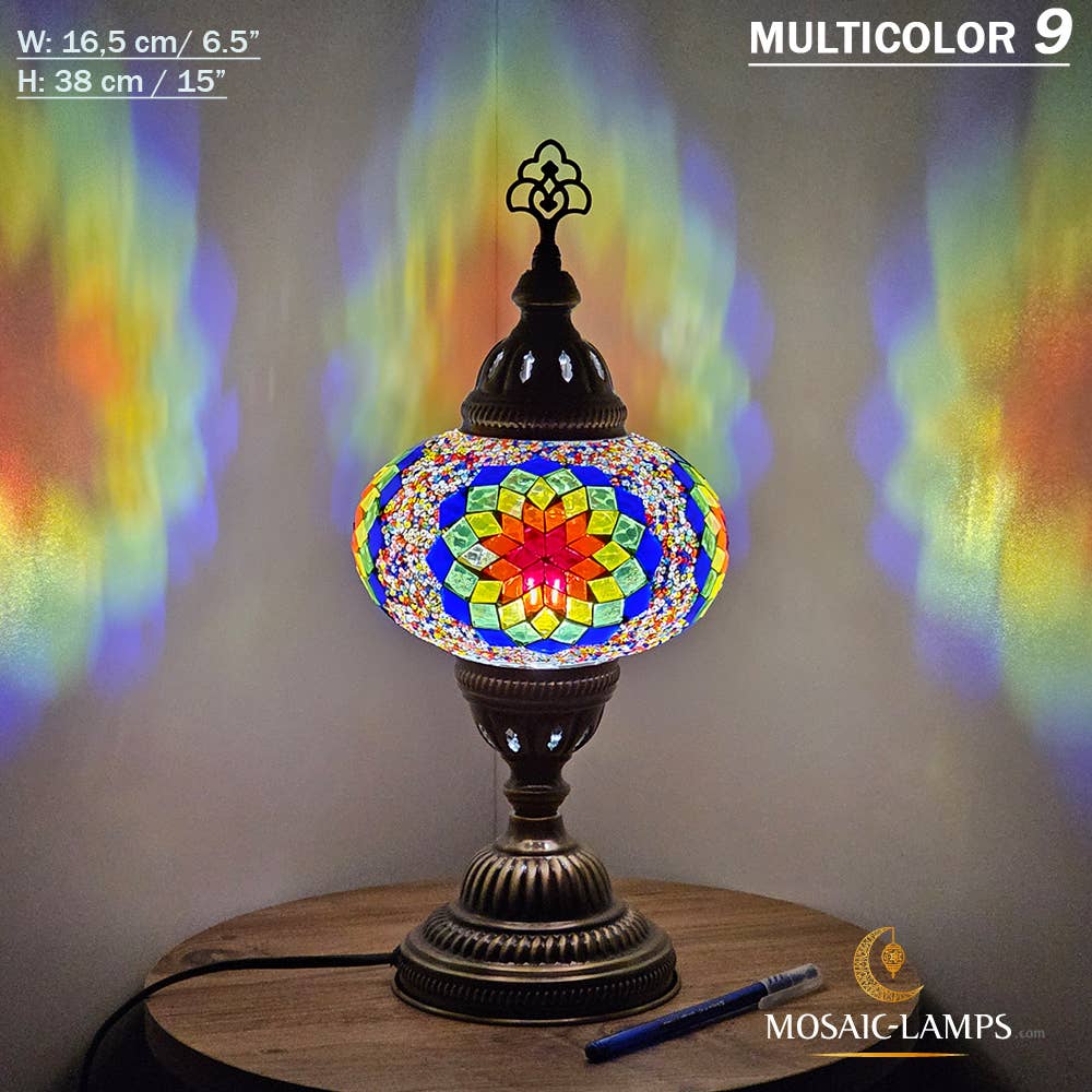 Mosaic Lamps - Vendita all'ingrosso Lampada da scrivania/d'accento - Lampada da tavolo grande a globo con mosaico turco, Marrakec, oltre 10 colori49