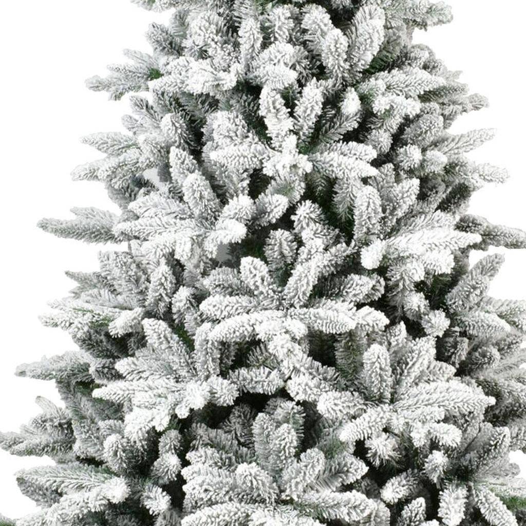 HomeRoots - Wholesale Artificial Christmas Tree - 5' Green And White Full Flocked Spruce Christmas Tree4