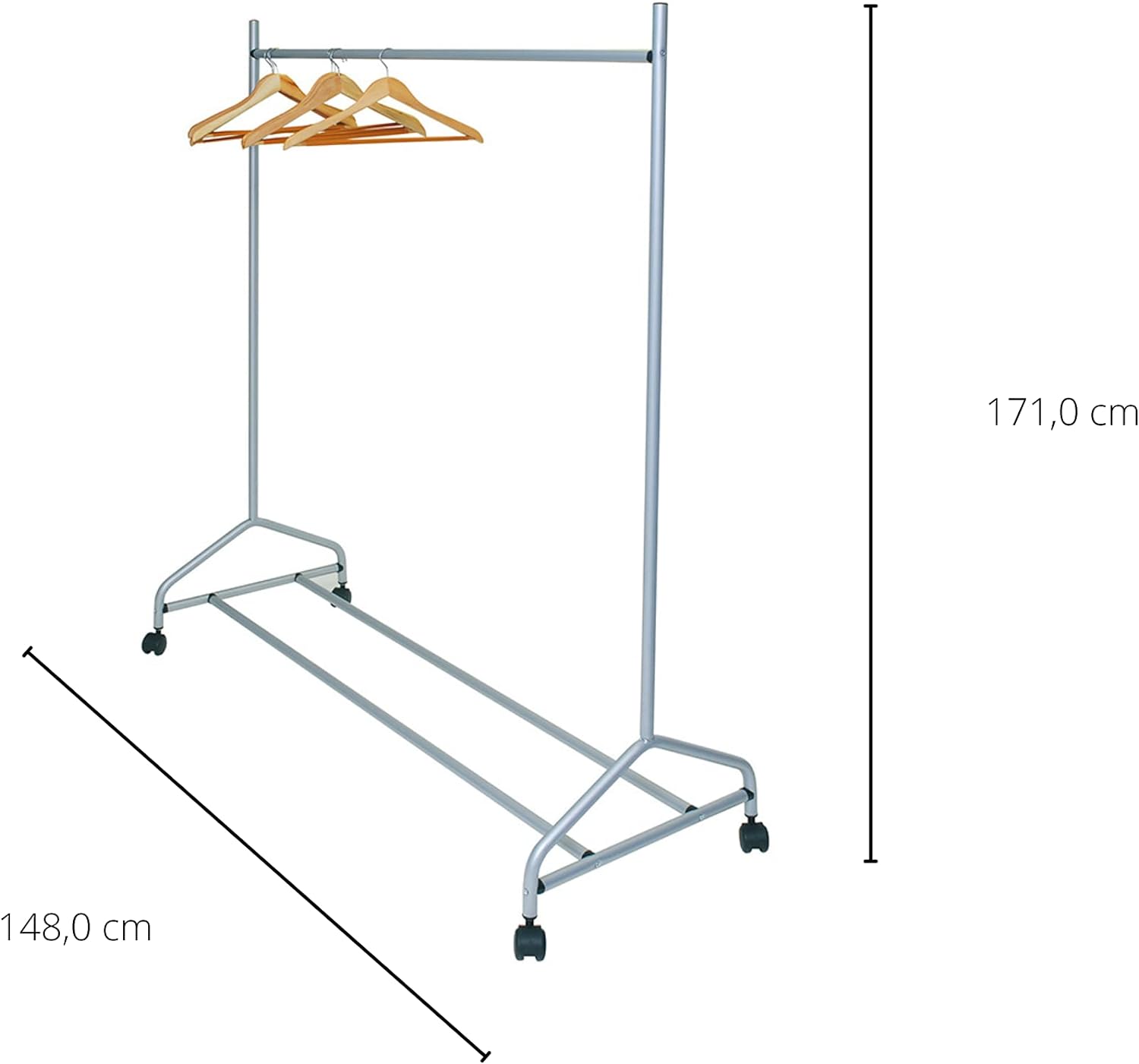 MEDEL OFFICE - Wholesale Coat Rack - Portable Metal Clothes Rack with Wheels for 40 Hangers1