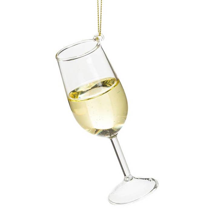 Abbott - Vente Objets de décoration - Décoration en verre de vin blanc, 4,5 pouces de haut
