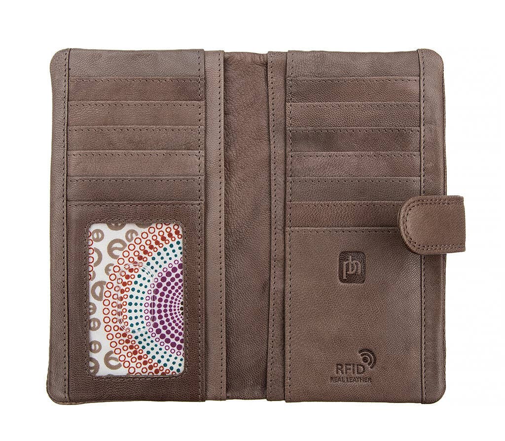 PRIMEHIDE - Venta al por mayor Cartera - Mujer - Monedero de piel grande Crumble - 65031