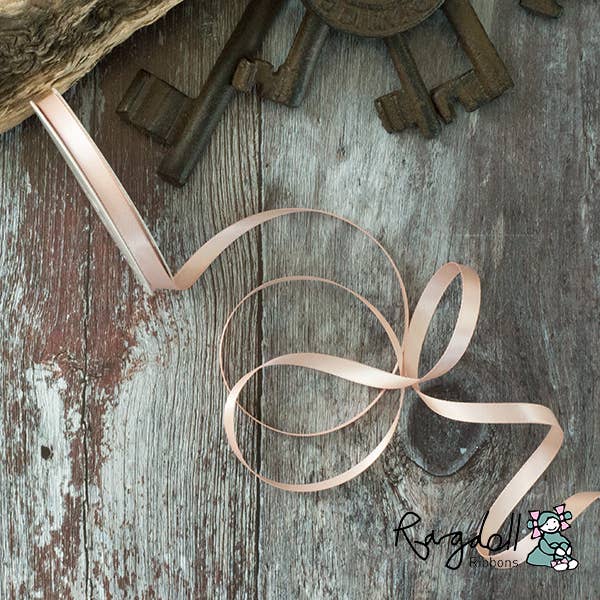 Cinta de satén de vainilla de 6 mm, rollo de 10 metros para venta al por mayor de Imaginediy