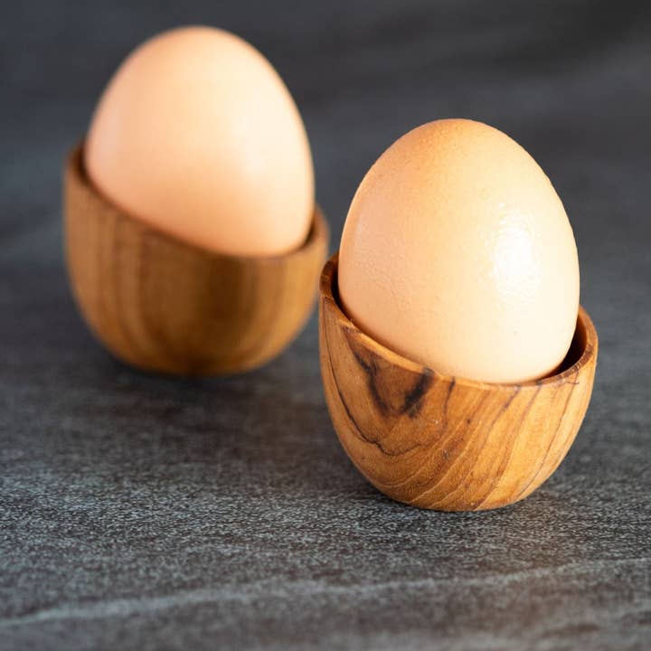 Wooden Egg Cup Teak | Wood Egg Holders | Wooden Pinch Pots for wholesale by Jak Jak Home