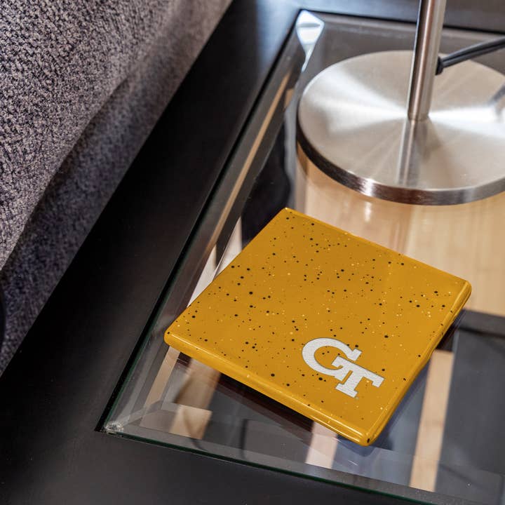 Rico Industries - Wholesale Coasters - NCAA Georgia Tech Yellow Jackets - GT Gold Engr. Coaster3