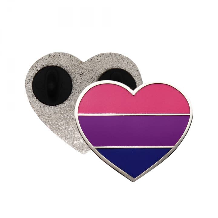 Corazón bisexual - Pin de esmalte para venta al por mayor de Merchbaendchen