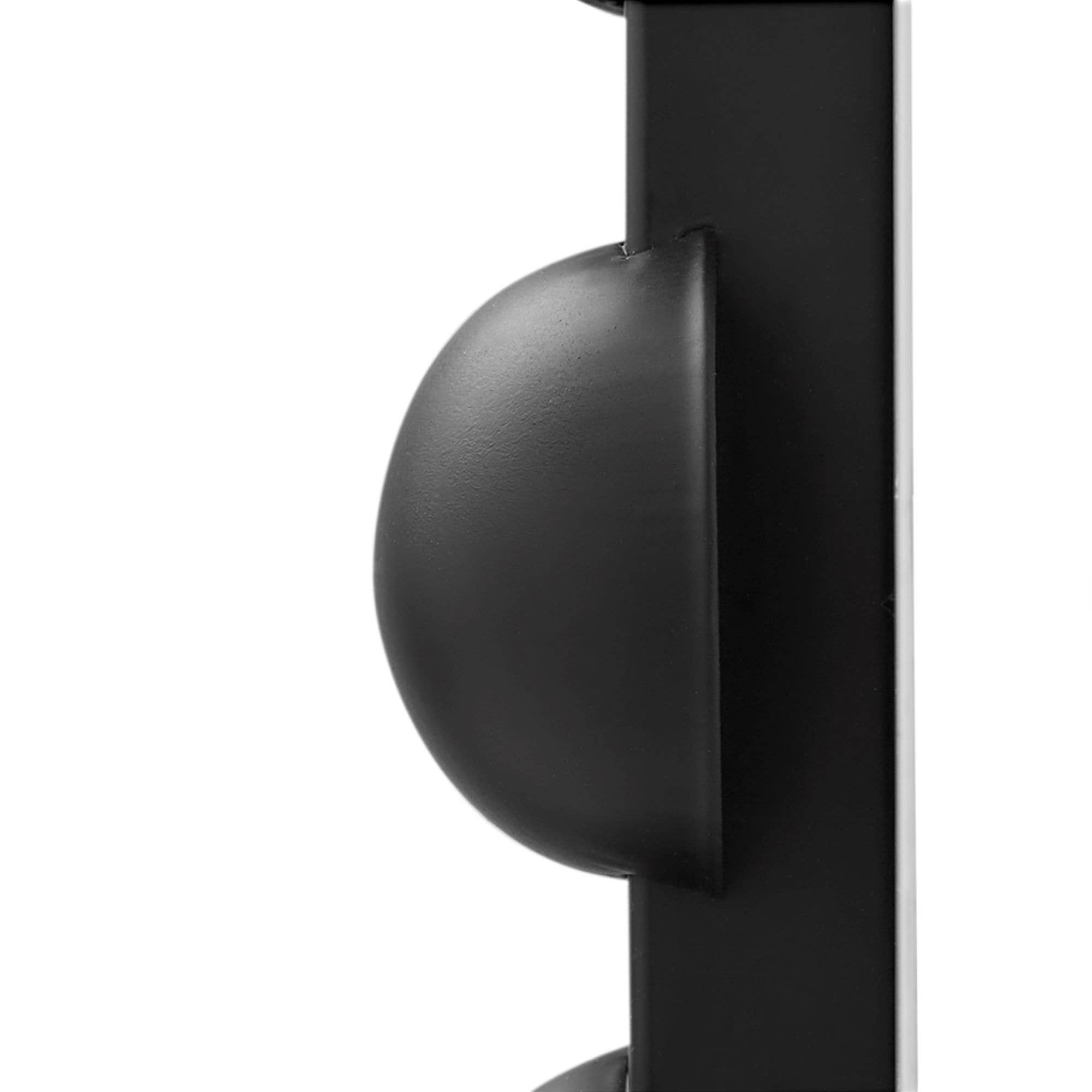 Olliix - Vente Miroir mural - Miroir mural encadré rond en fer noir12