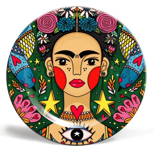ART WOW – Prato por atacado – Pratos 'Frida' de Nichola Cowdery0