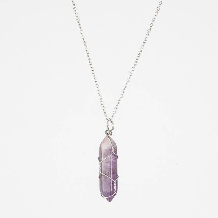 Perimade & Co. LLC – wholesale Hänge-/berlockhalsband – Naturliga Crystal Raw Stone Healing Halsband i massivt koppar