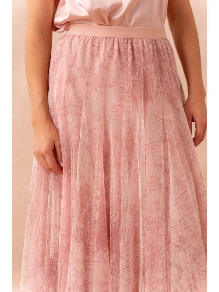 CHOKLATE PARIS - Wholesale Skirt - Women's - Amber skirt in toile de Jouy printed tulle - CK08202-19