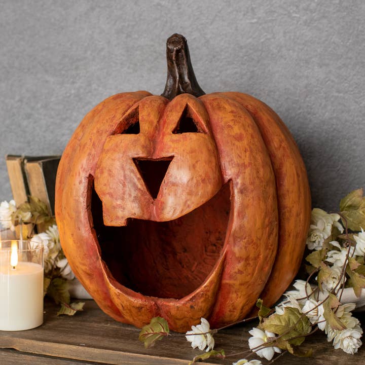 CITROUILLE À GRANDE BOUCHE ORANGE 15" pour la vente par Ragon House