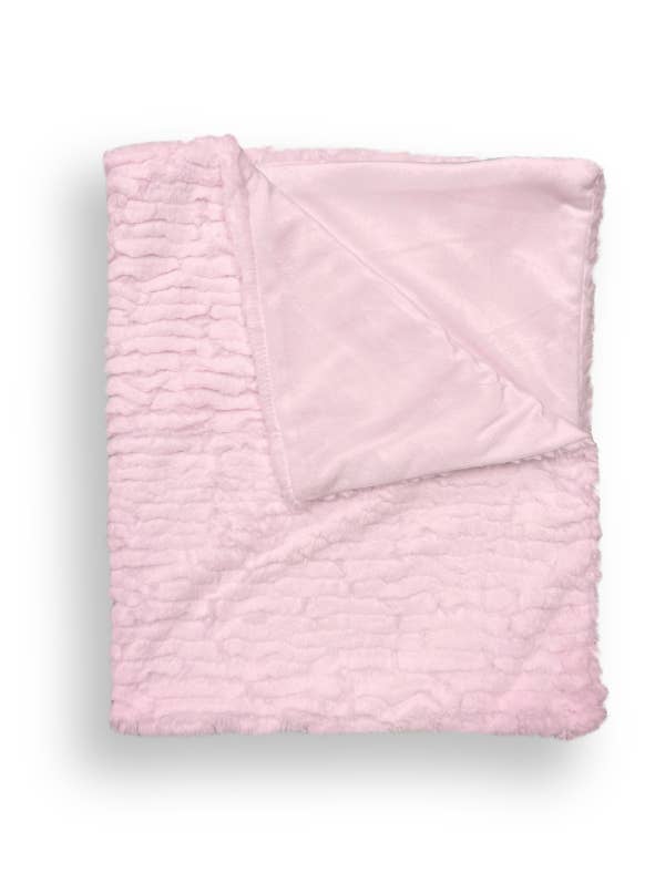 Piccolo Bambino - Wholesale Bedding Blanket - Kids & Baby - Textured Faux Fur Stroller Blanket with Wooden Hanger