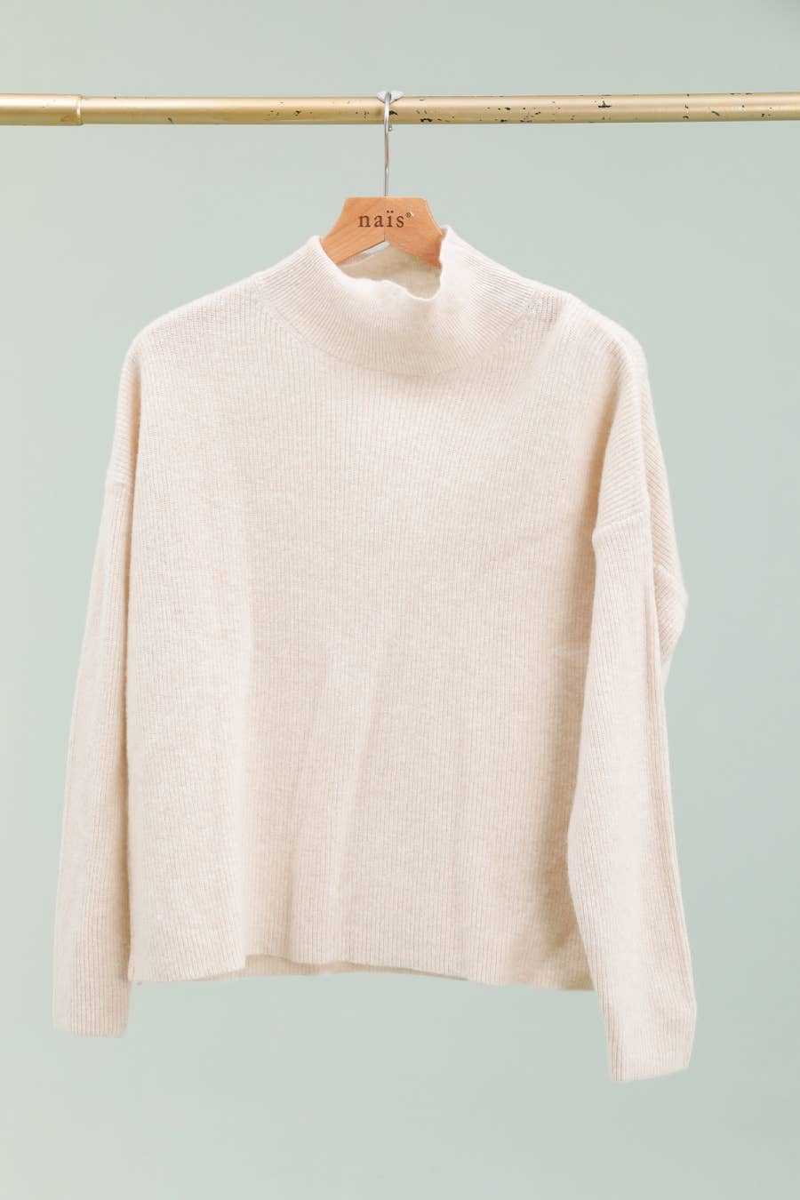 NAÏS PARIS - Wholesale Knit Sweater - Women's - High-neck long-sleeve sweater 100% extra fine merino wool7