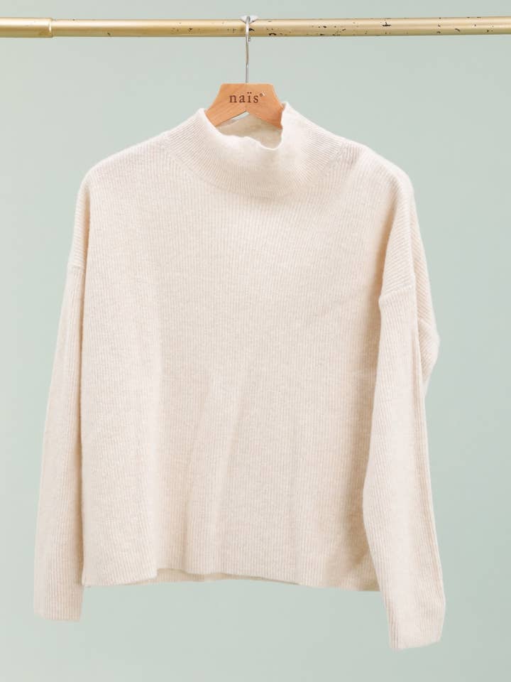 NAÏS PARIS - Wholesale Knit Sweater - Women's - High-neck long-sleeve sweater 100% extra fine merino wool7