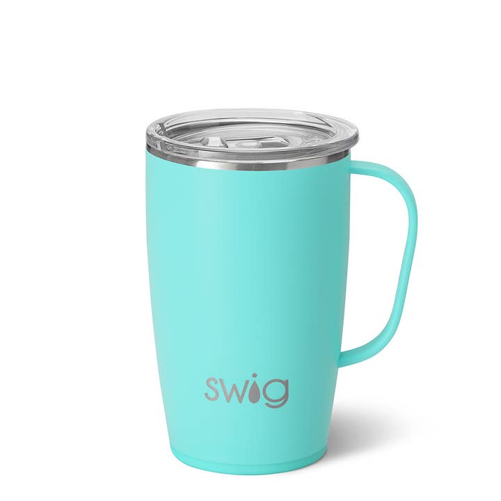 Aqua Travel Mug (18oz) for wholesale by Swig Life