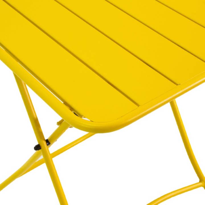 Giallo Tavolo Metallo Rovigo Pieghevole GialloCM60x60h72 in vendita all'ingrosso su Faire