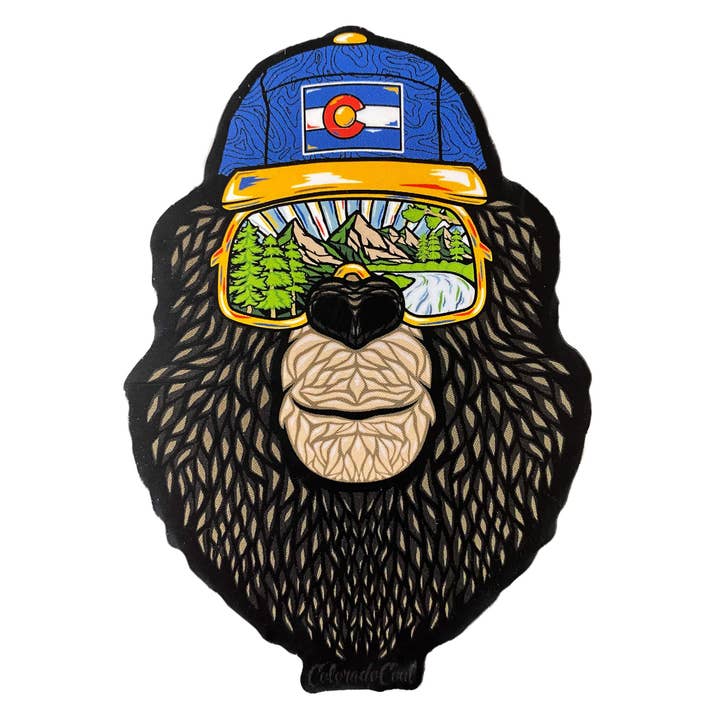 ColoradoCool Apparel - Wholesale Sticker - Bear with Sunglasses Sticker - Colorado