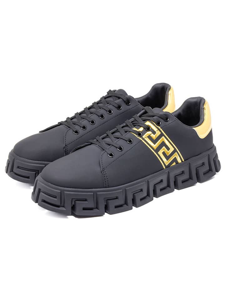 BARABAS - Wholesale Lifestyle Sneakers - Men's - Men's Greek Key Sole Pattern Sneakers 4SK07