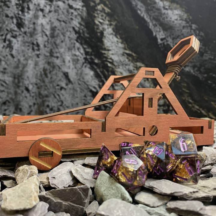Fandomonium - Wholesale Dice - Wooden Dice Catapult/ Dice Launcher3