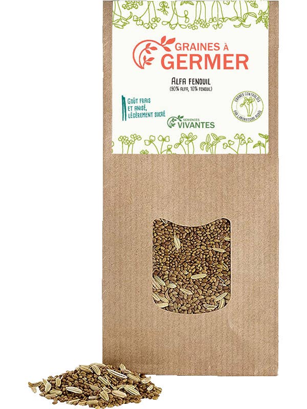 Semi di finocchio alfa biologici da germinare - 150 g per la vendita all'ingrosso da parte di Semences Vivantes