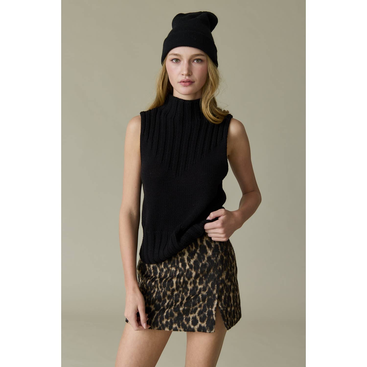 Apolline - Wholesale Sweater Vest - Women's - Mila Turtleneck Knit Vest0