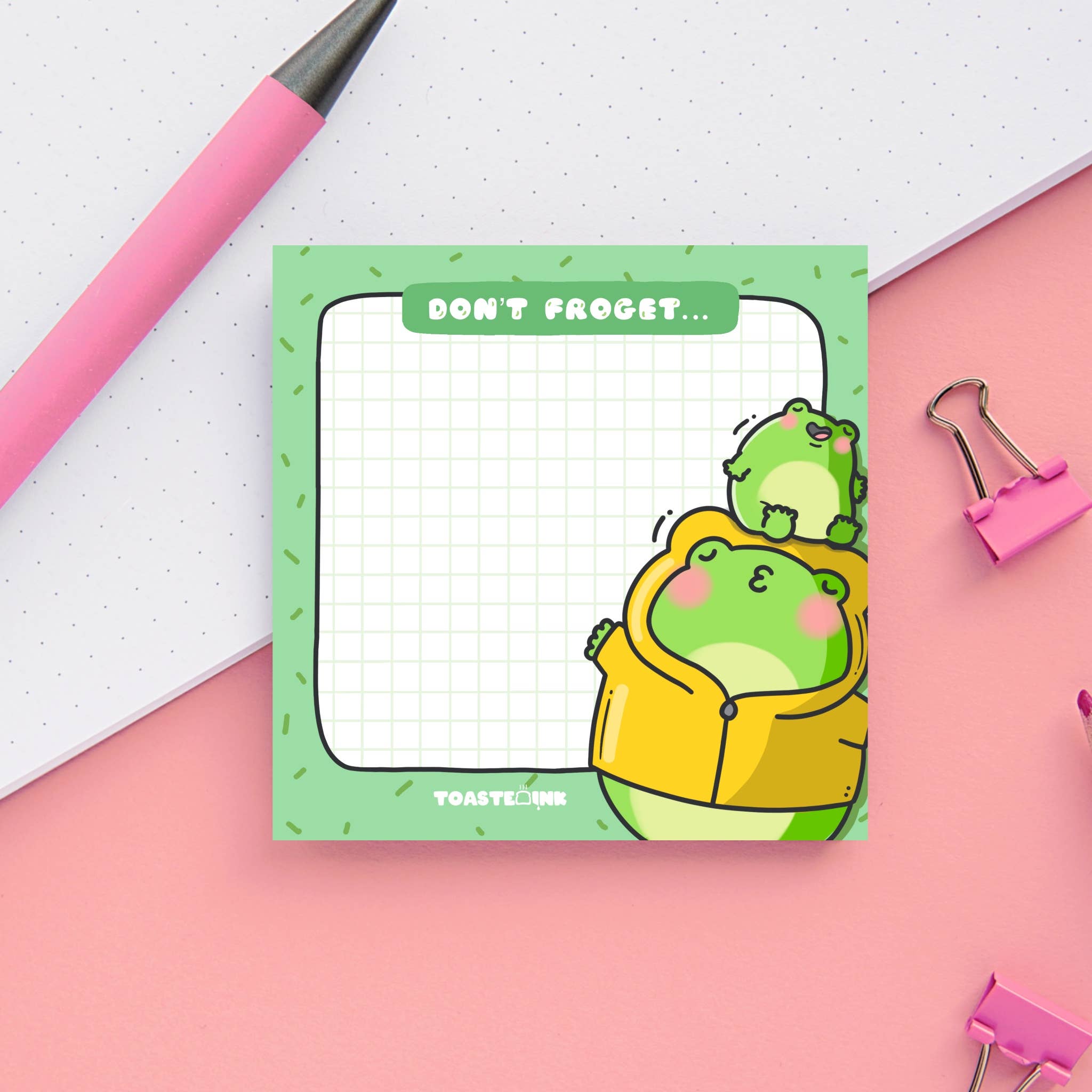 Toastedink - Wholesale Sticky Notes - Frog Sticky Notes | Cute Memo Pads & Stationery3