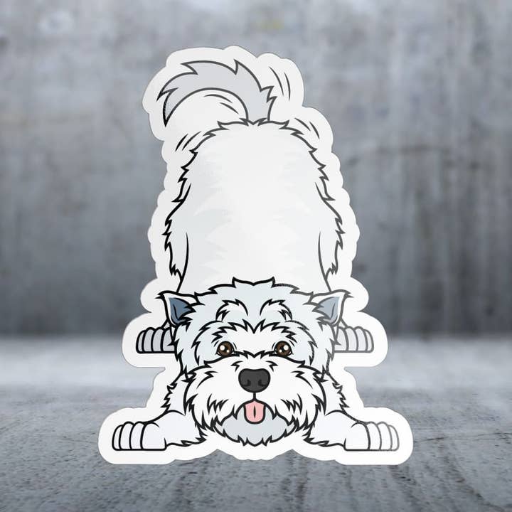 Speelse West Highland White Terrier - Sticker voor wholesale door Two Feet Treats