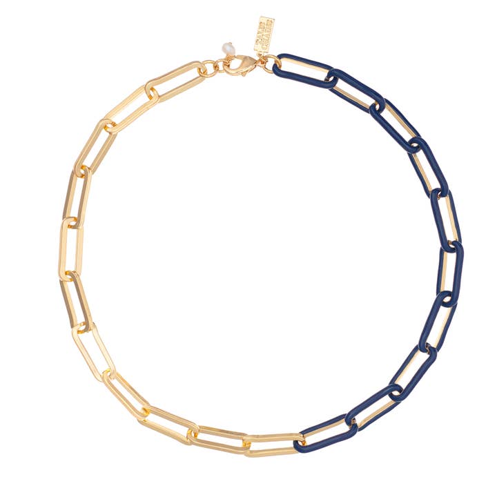 Halskette Duo - Navy für den Großhandel von Talis Chains